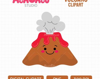 Volcano Clipart - Cute Volcano Clip Art Solo Ala Carte