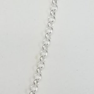 22&quot; Solid Sterling Silver 2mm Rolo Chain with spring ring clasp