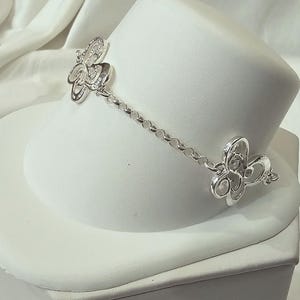 Beautiful SOLID Sterling Scroll Butterfly 3 Station Bracelet with Sterling Lobster Clasp from the Garden Collection!