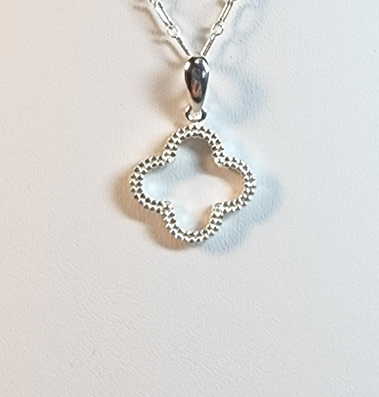 Sterling Silver Quatrefoil Charm - Etsy