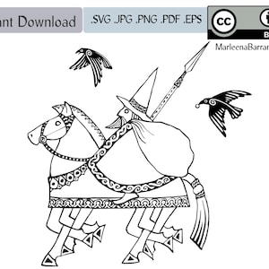 Yule Father, de Vikinggod Odin op zijn paard Sleipnir die kerstcadeaus aflevert. De originele kerstman
