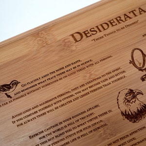 Desiderata Engraved Wall Decor-Unique Gift of Faith for Graduation, Housewarming-Inspirational, Original Exclusive Design-Limited Edition