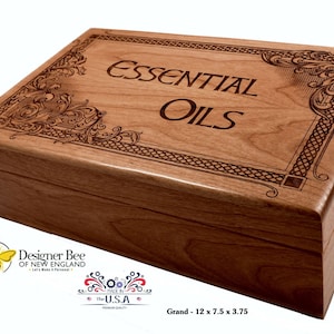 Dioche 59Slots Essential Storage Box, Essential Oil Storage Box, Wooden Oil  Case Organizer Container Aromatherapy