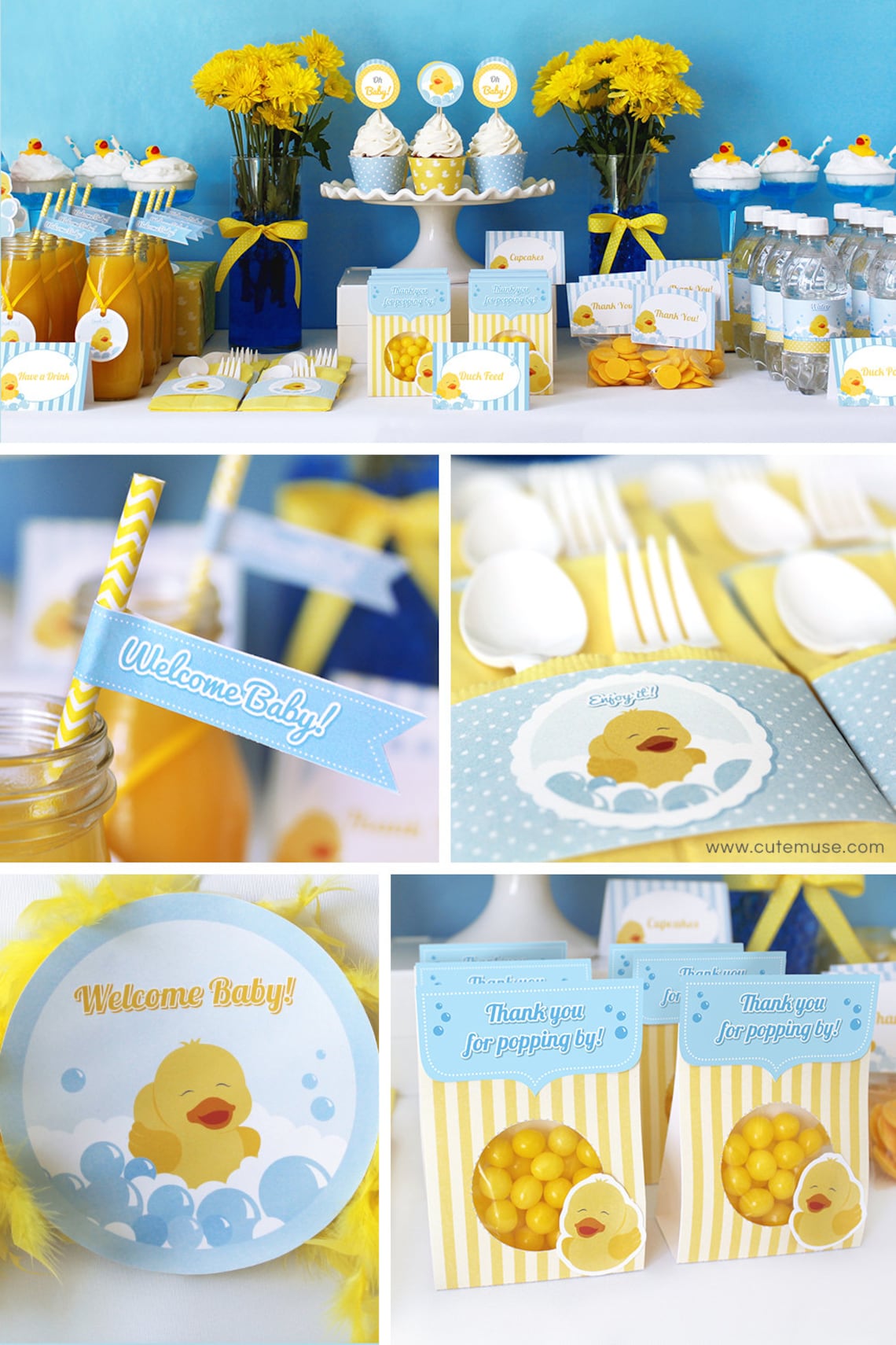 Duck Baby Shower Decorations Printable Baby Shower Party Etsy Duck Baby Shower Decorations Printable Baby Shower Party Etsy