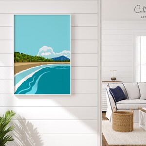 Costa Rica Poster, Tropical Wall Art, Beach Art Print, Rainforest Digital Print image 3