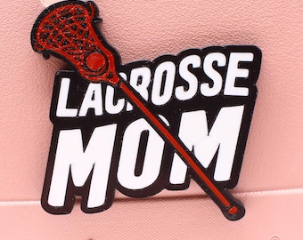 Lacrosse Mom Bogg Bag Charm – Custom Sports Mom Gift – 3D Printed Screw-In Bag Accessory – Lacrosse Bag Charm