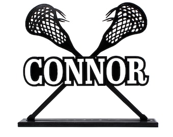 Personalized Lacrosse Cake Topper Custom Name Senior Night Sports Centerpiece