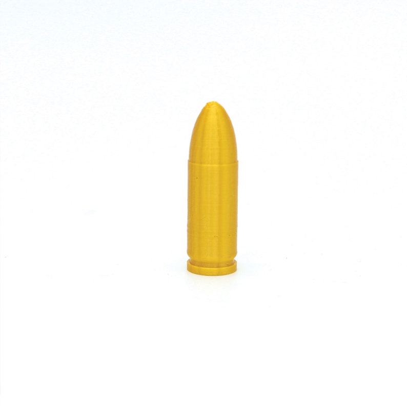 9mm Bullet Confetti – Set of 20 Gold 3D Printed Plastic Decorations image 3