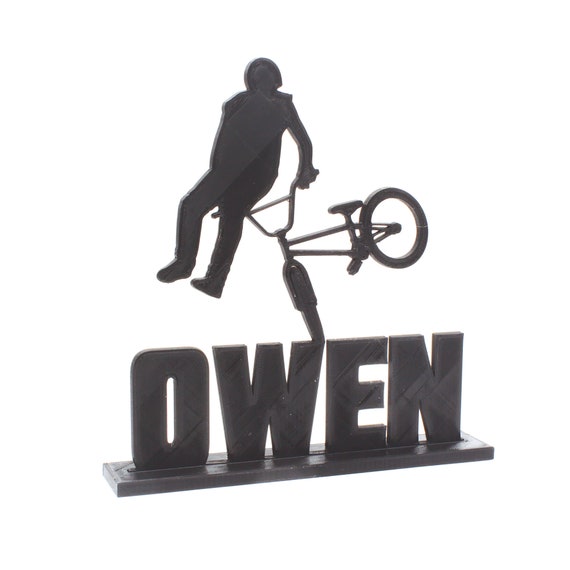 Custom BMX Trick Bicycle Cake Topper on Base Personalized With - Etsy