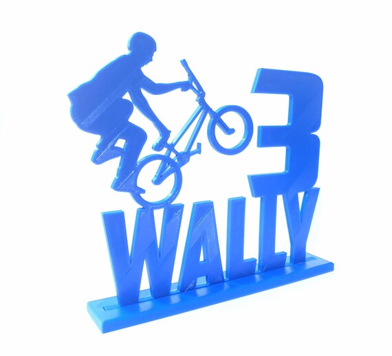 Custom Bmx Bicycle Cake Topper Personalized Nameplate W Or W O Etsy