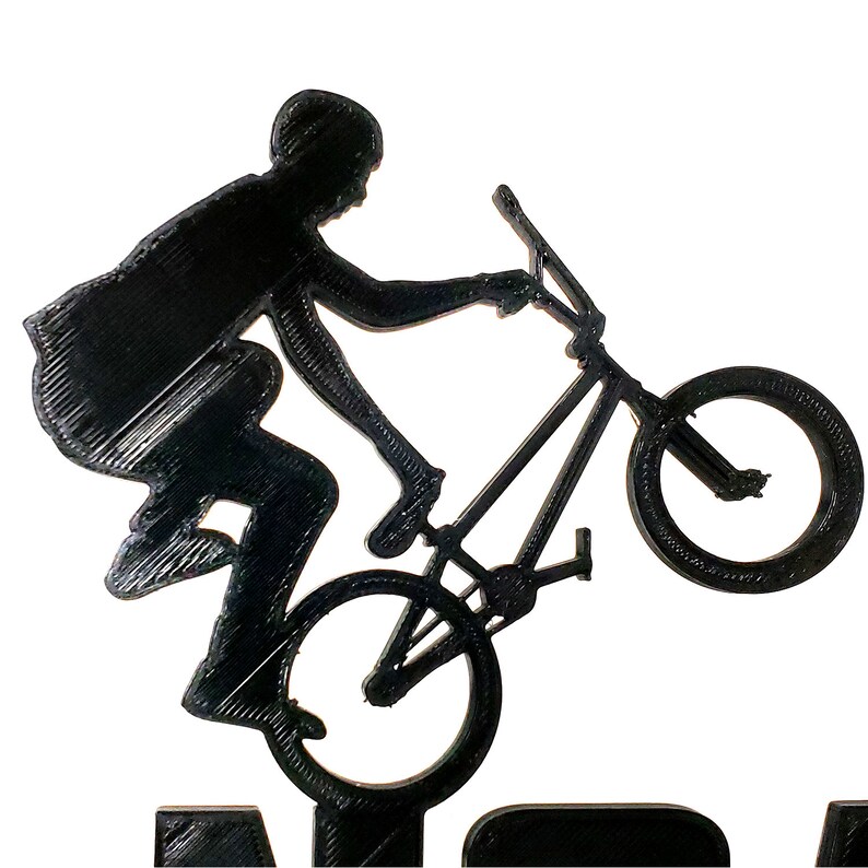 Custom BMX Bicycle Cake Topper personalized Nameplate w/or