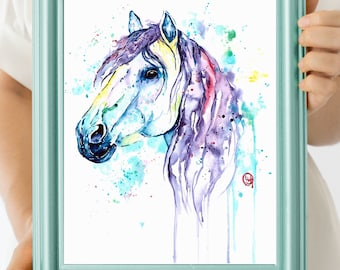 Arabian Horse, Horse Gifts, Horse Decor, Horse Riding Gifts, Equestrian Decor, Girl Nursery Decor, Horse Painting, Baby Gift Gift