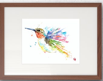 Hummingbird Art, Hummingbird Print, Bird Prints, Anniversary Gift, Bird Lover Gift, Bird Gifts, Kitchen Decor