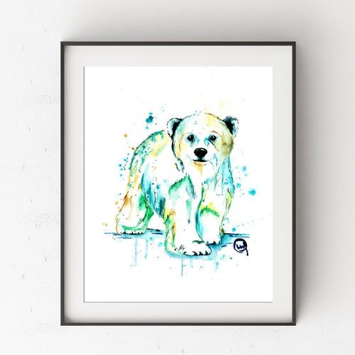 Arctic Nursery Art Arctic Animal Nursery Decor Polar Bear Etsy