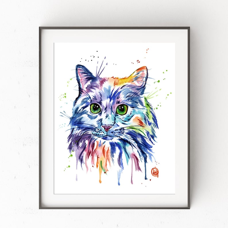 Cat Artwork Cat Art Cat Lover Gift Cat Memorial Gifts for Etsy