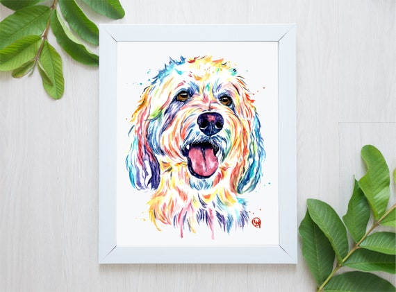 Goldendoodle Wall Art Golden Doodle Dog Picture Golden Doodle