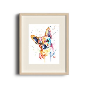 Chihuahua Pet Portrait Watercolor Painting Art Print Art - Etsy