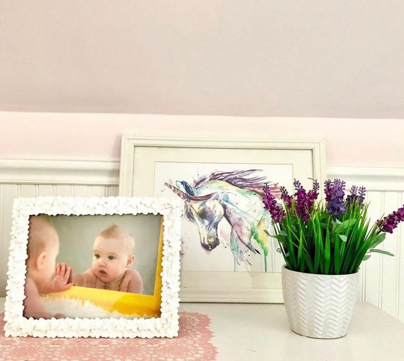 Unicorn watercolor print, Unicorn Art, Girls room, Fairy art, Unicorn Painting, Mythical, Unicorn Theme, gift for her, baby girl gift image 3
