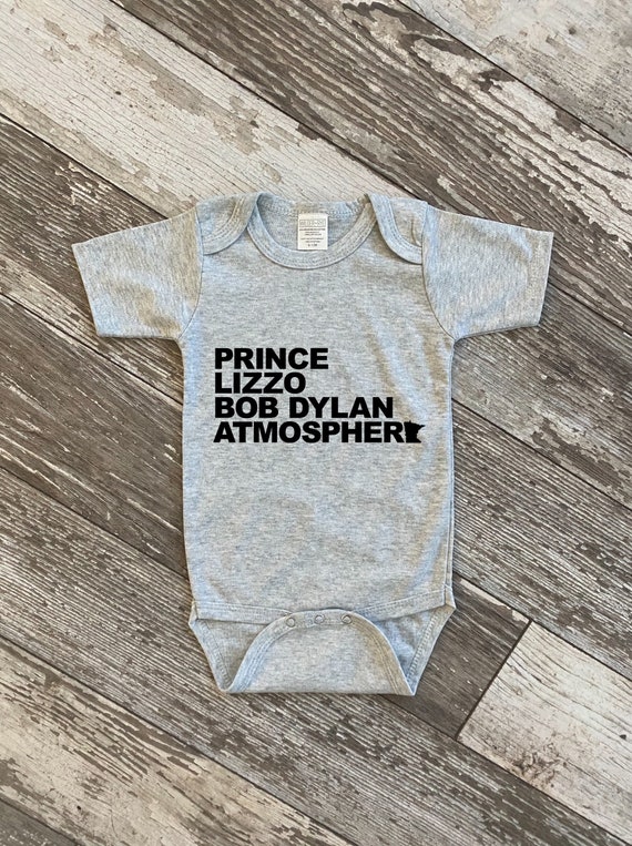 Minnesota Greatness Prince, Lizzo, Bob Dylan, Atmopshere Baby Bodysuit 