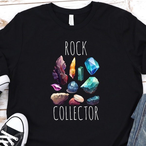 Rock Collector Shirt, sweatshirt, Crystals Tee, Rock Lover T Shirt, Gift for Geologist, Mystical Minerals Shirt, Gemstone Science Shirt