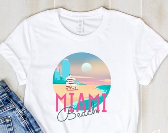 Womens Cotton Summer Comfortable T-Shirt Breathable Casual Tee Miami Airport Code Since 1959 