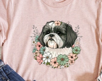 Mignon Shih Tzu chemise chien amant TShirt chien chemise pour les amoureux de Shih Tzu fou Shih Tzu amant cadeau chien maman Shihtzu maman