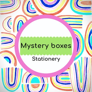 Mystery-Box Briefpapier, Geschenkanhänger, Illustrationen, Schlüsselanhänger, Kartenbündel