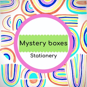 Mystery box stationery, gift tags, illustrations, keyring, card bundle image 1