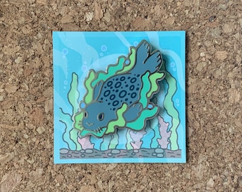 Underwater friends sea creature enamel pin - Ringed Seal