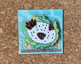 Underwater friends sea creature enamel pin - Sea Bunny