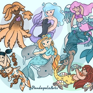 Adesivi fustellati sirena e stampe artistiche 6x4