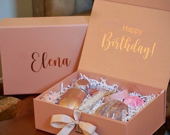 Personalized Happy Birthday Gift box For Women • Customizable Milestone Birthday Gift