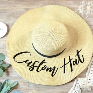 Bride Straw Beach Hat: Personalized Floppy Hat