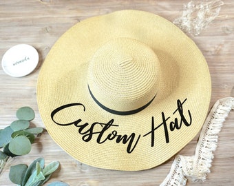 Bride Straw Beach Hat: Personalized Floppy Hat