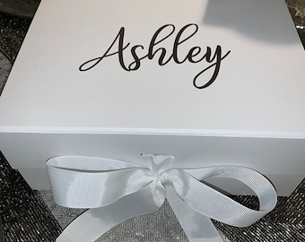 Personalized Birthday Gift Box: Luxury Keepsake Box with Ribbon
