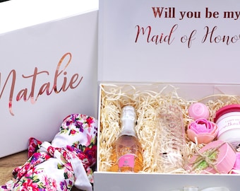 Personalized Bridesmaid Proposal Gift Box: Custom Wedding Keepsake