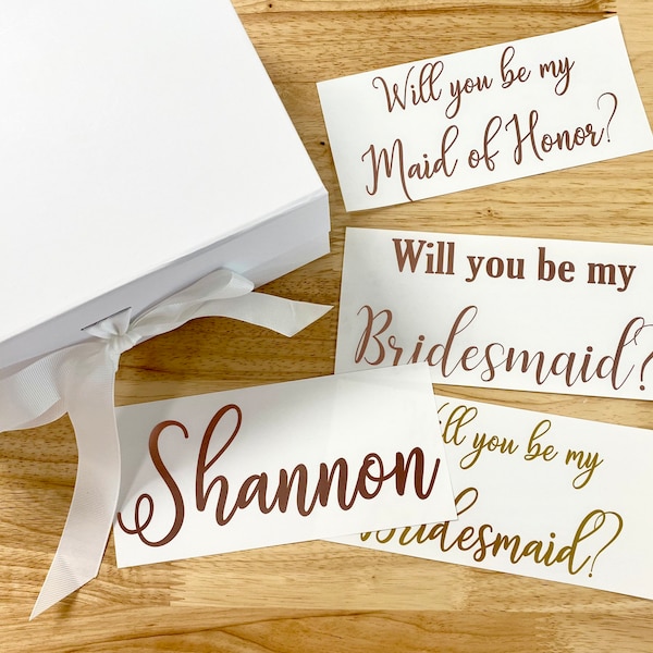 Bridesmaid Decal | Bridesmaid Sticker | Maid of Honor Decal for Box | Bridesmaid Proposal Sticker