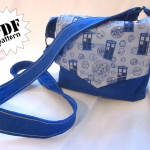 Pattern: Mini messenger-style cross-body bag/purse (digital download)