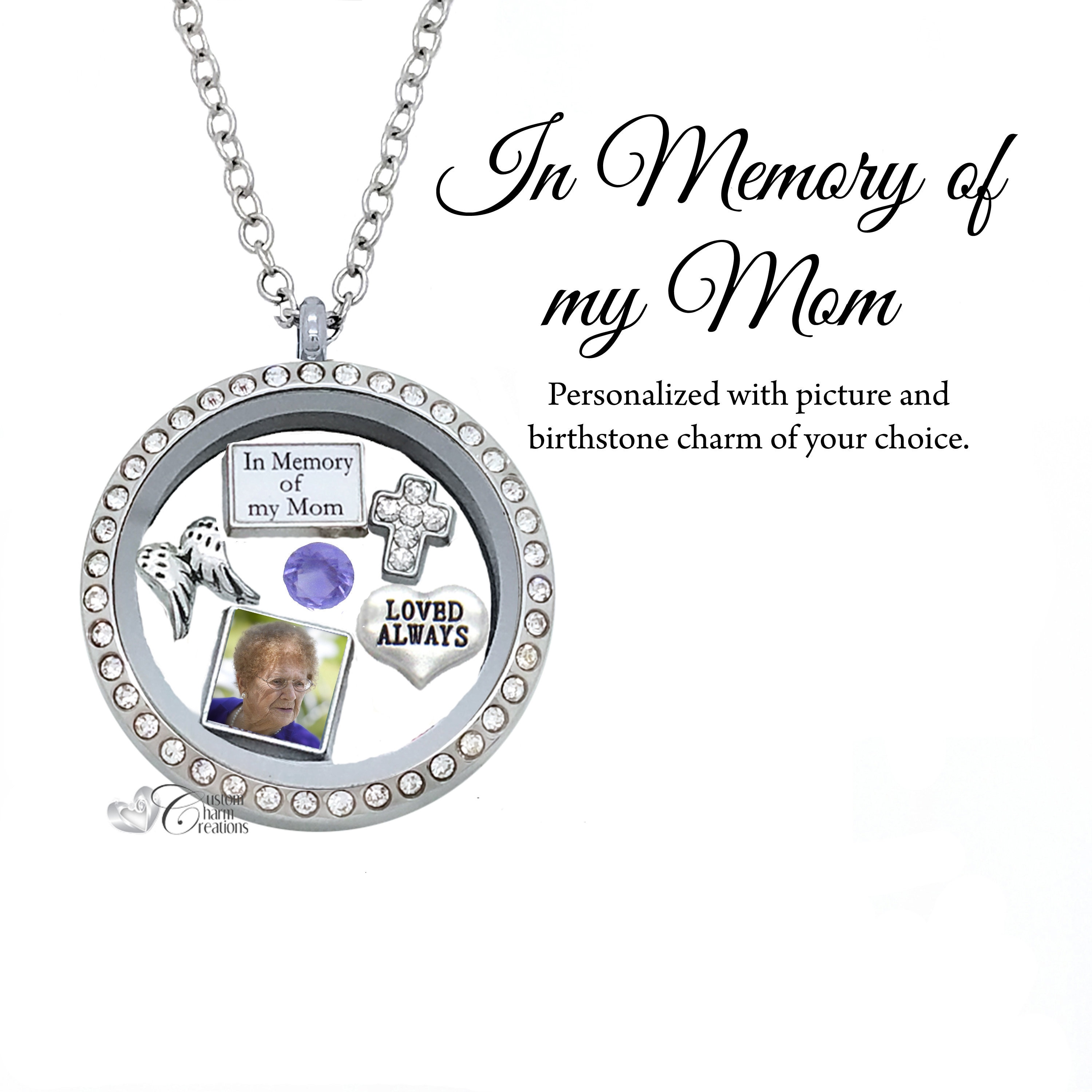 Floating Charm Angel Wings In Memory of Mom Dad Son Daughter fit Origami Lockets Floating Charm Angel Wings In Memory of Mom Dad Son Daughter fit Origami Lockets