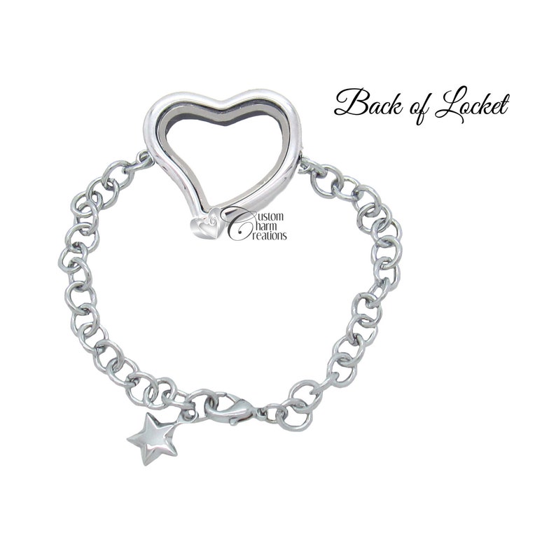 Floating Locket Bracelet Heart Crystal Rhinestones | Etsy