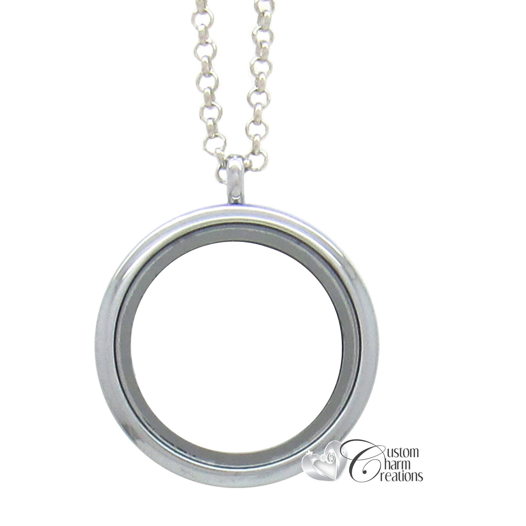 Floating Locket Large 30 mm Memory Locket Etsy