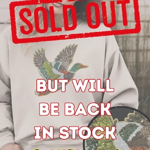 SOLD OUT!! Sequin Mallard Duck T-Shirt, Sweatshirt, Hoodie - Duck Hunting Mama, Outdoor Fall Apparel, Women’s Hunting Gift, Real Sequins!