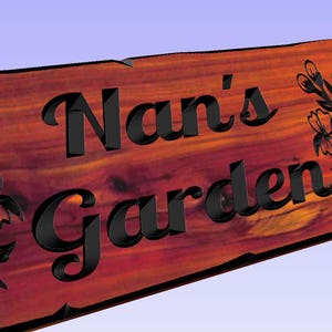 Personalized Rustic Cedar Wood Welcome Sign For Garden Yard – Custom Carved Handmade Decor