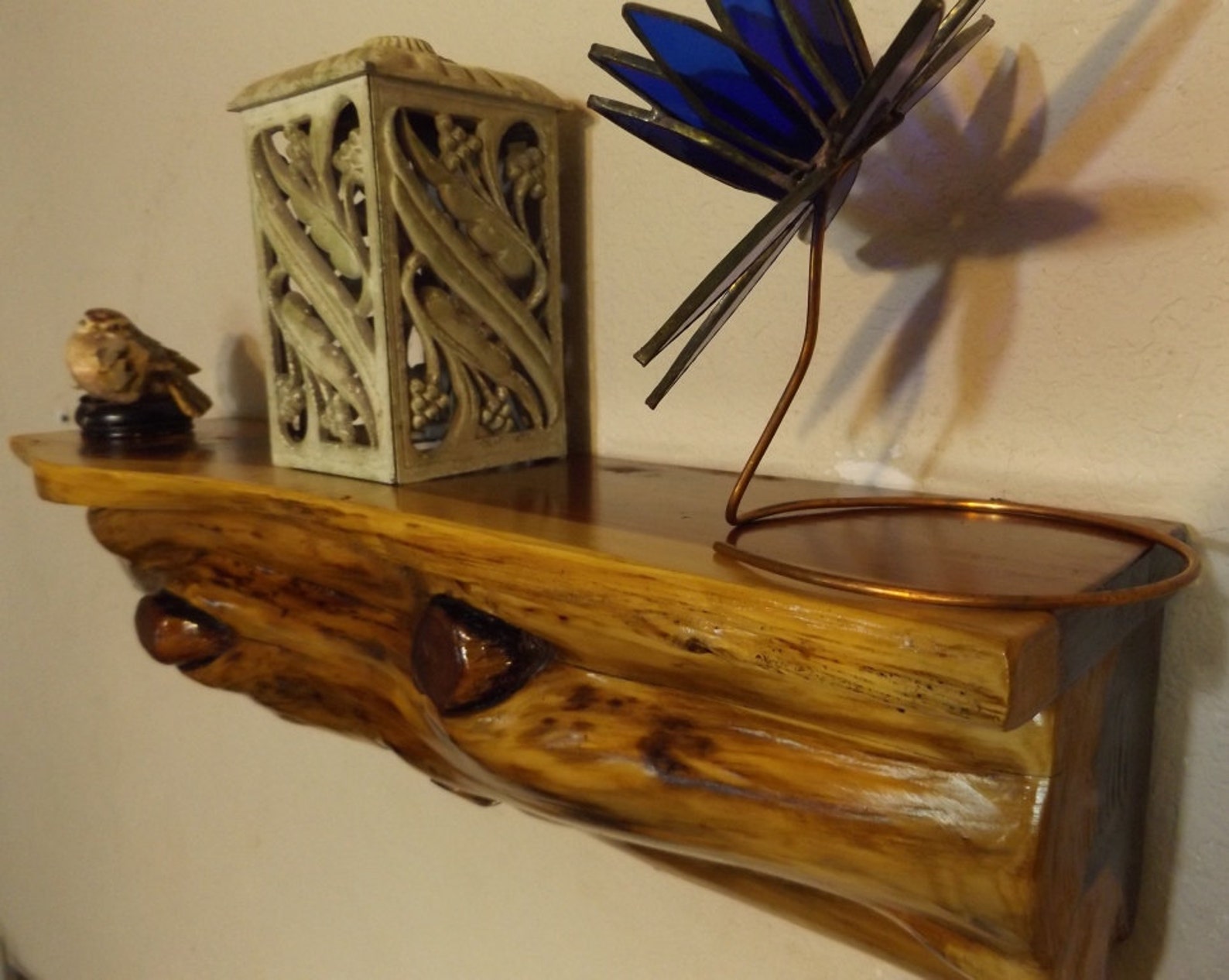 Cedar Log Shelf / Rustic /Wood/ Cabin / Lodge /Mantel /Log Etsy