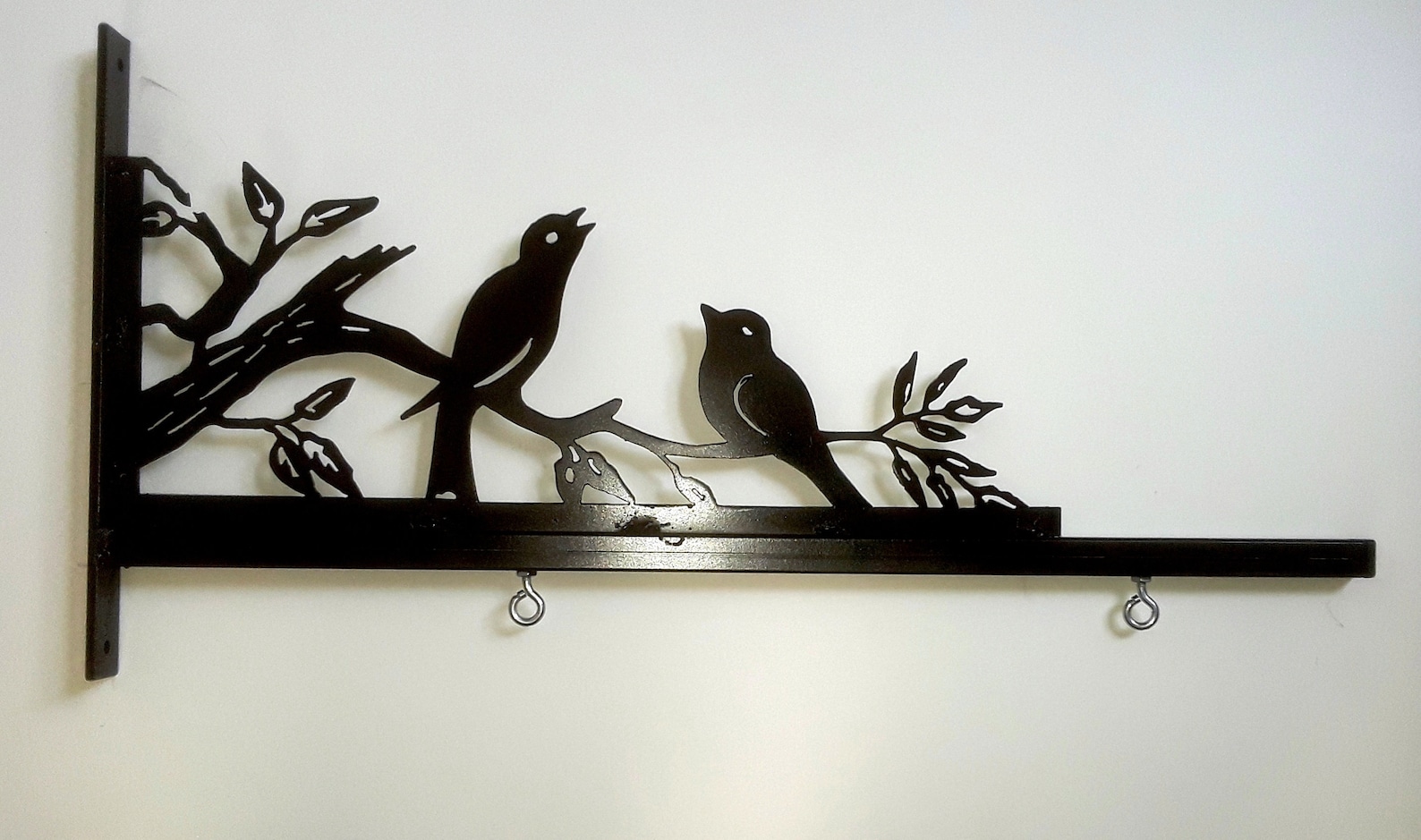 24 Metal Art Decorative Sign Hanger Bracket With Birds Etsy