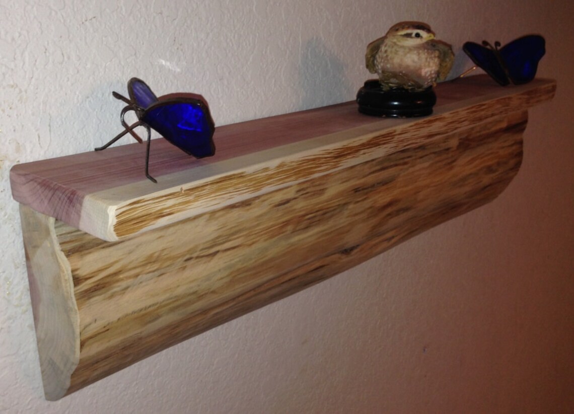 Cedar Log Shelf / Rustic /Wood/ Cabin / Lodge Decor /Log Etsy