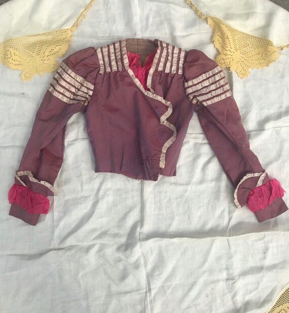 Vintage Victorian Late 1800s maroon Bodice