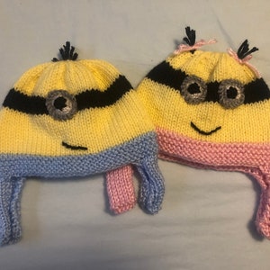 KNITTING PATTERN - Minion Edith Ear Flap Hat - Etsy