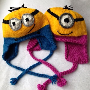 KNITTING PATTERN - Minion Edith Ear Flap Hat - Etsy