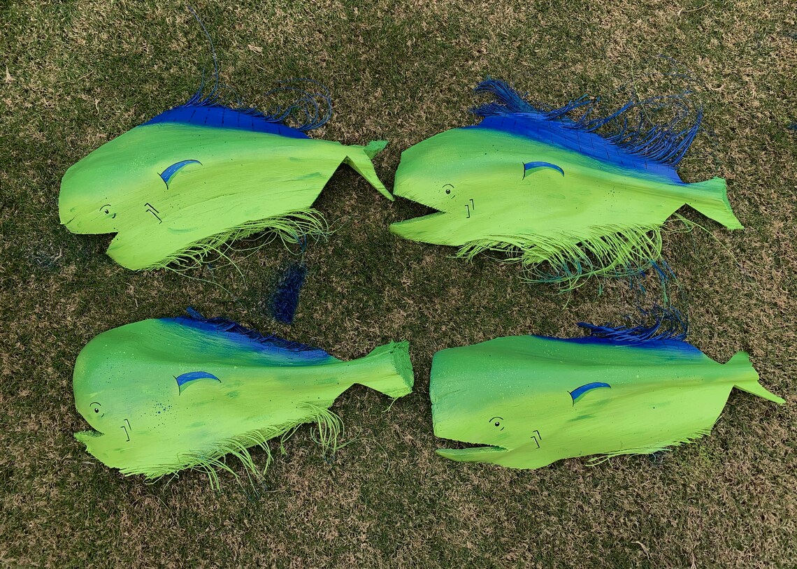 Mahi Mahi Dolphin Hand Painted Original Restored Beach Art Etsy